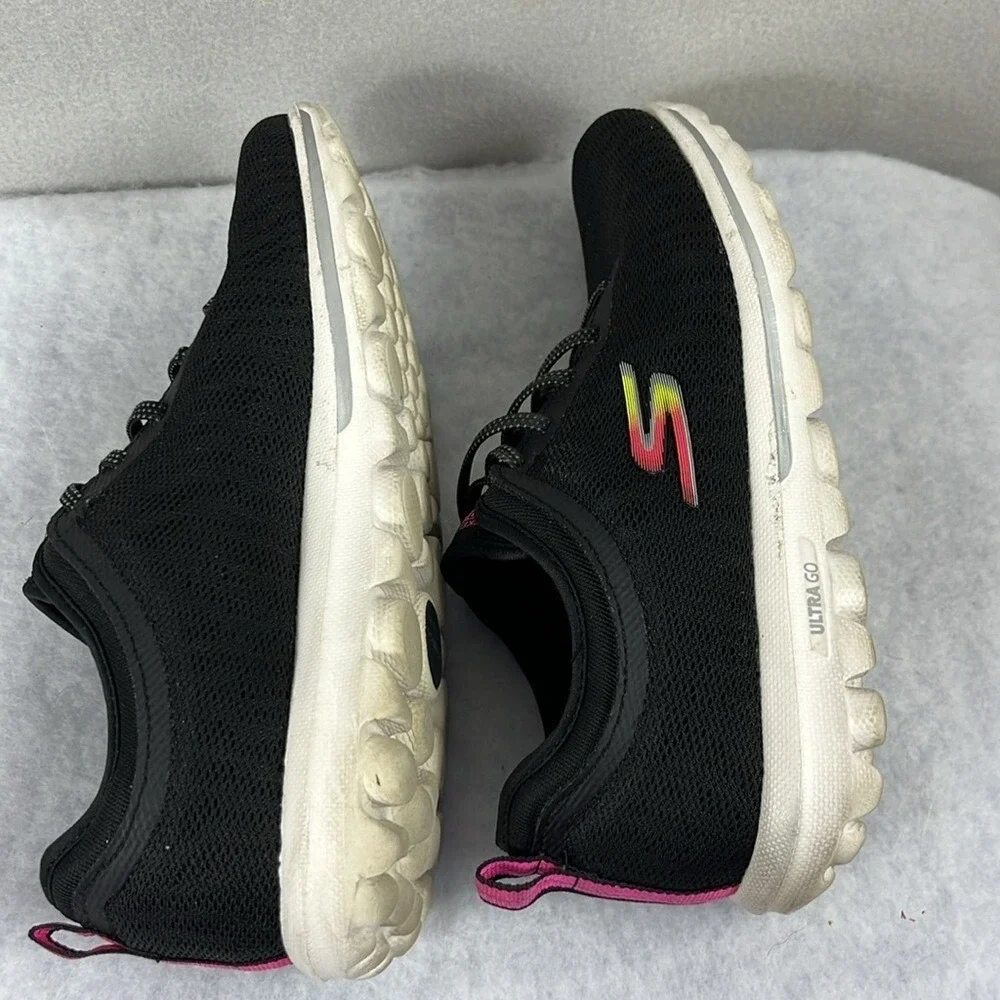 Skechers Go Walk Blossom‎ Wind Classic Washable Sneakers Womens Size 8.5 Black